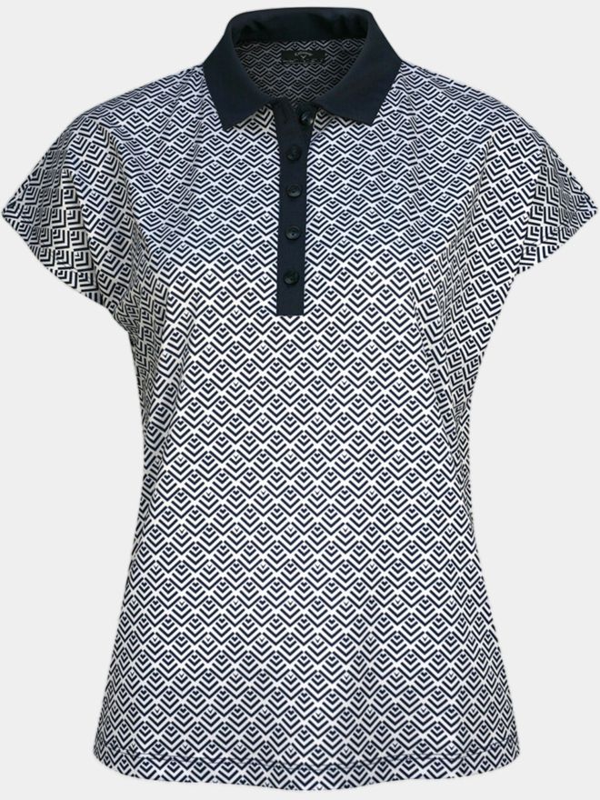 Callaway CHEV GEO Halbarm Polo weiß
