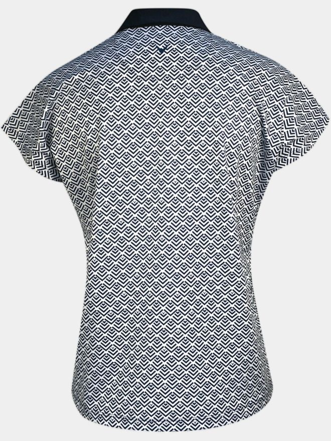Callaway CHEV GEO Halbarm Polo weiß
