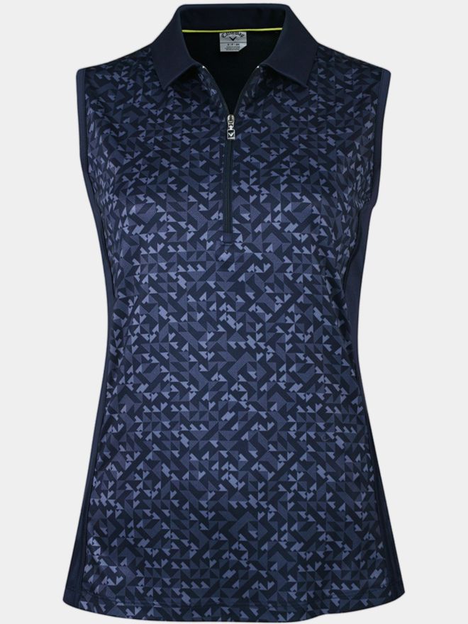 Callaway SLEEVELESS SHAPE SHIFTER GEO ohne Arm Polo dunkelblau