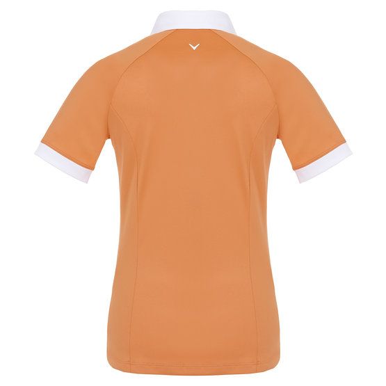 Callaway SHORT SLEEVE V-PLACKET COLORBLOCK Halbarm Polo orange