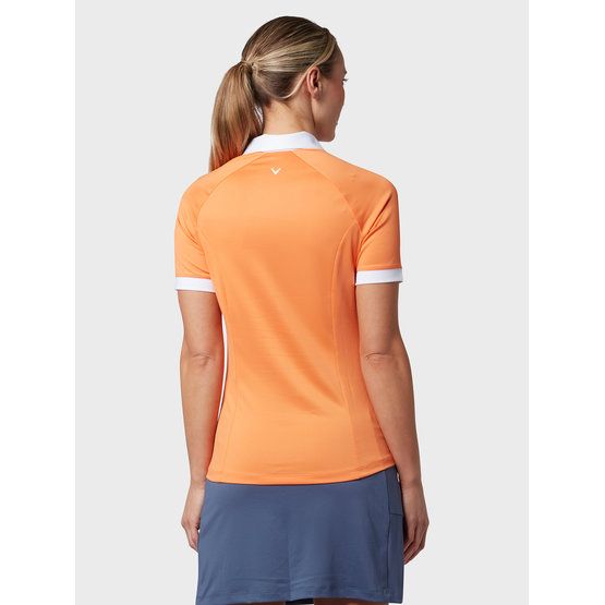 Callaway SHORT SLEEVE V-PLACKET COLORBLOCK Halbarm Polo orange