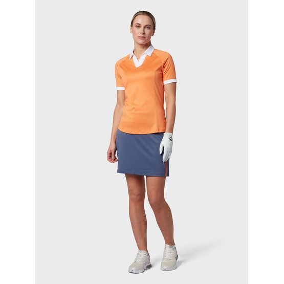 Callaway SHORT SLEEVE V-PLACKET COLORBLOCK Halbarm Polo orange