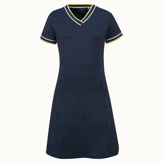 Callaway V-NECK COLORBLOCK DRESS half sleeve dress dark blue