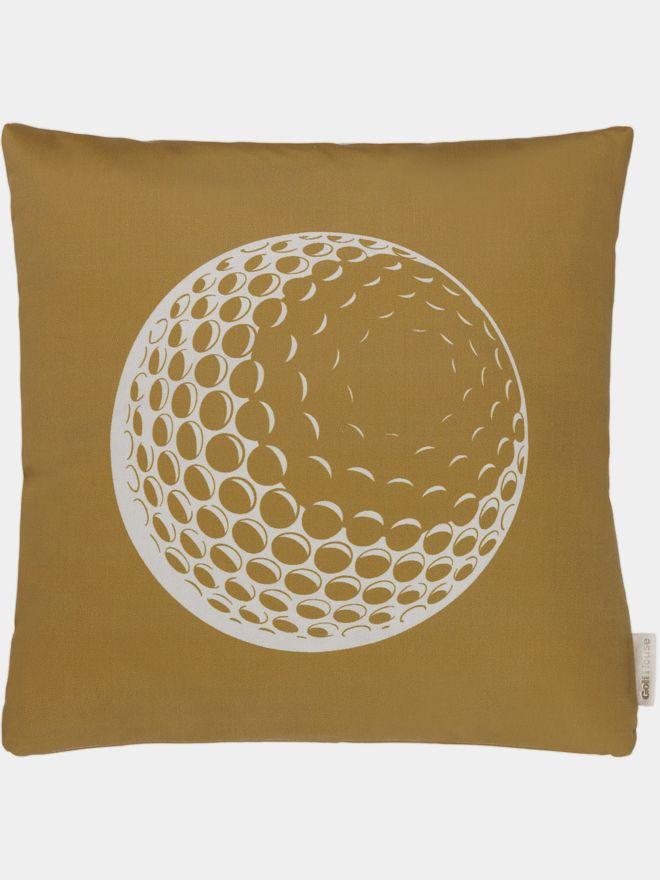 Golf House Kissen Golfball gelb