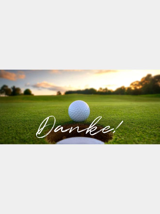 Golf House Gutschein zum Drucken Danke