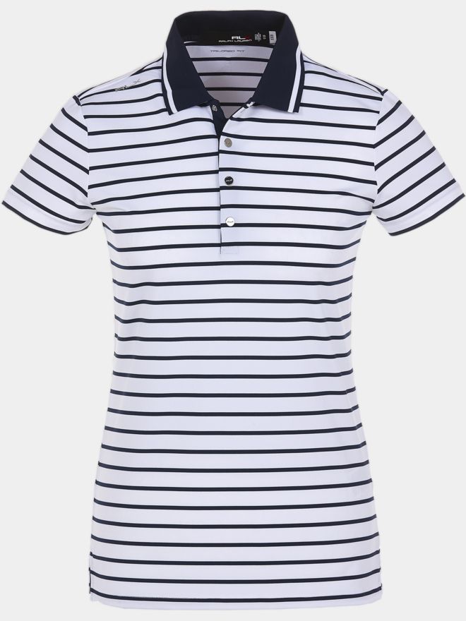 Polo Ralph Lauren RLX Basic Stripe Tour Halbarm Polo navy