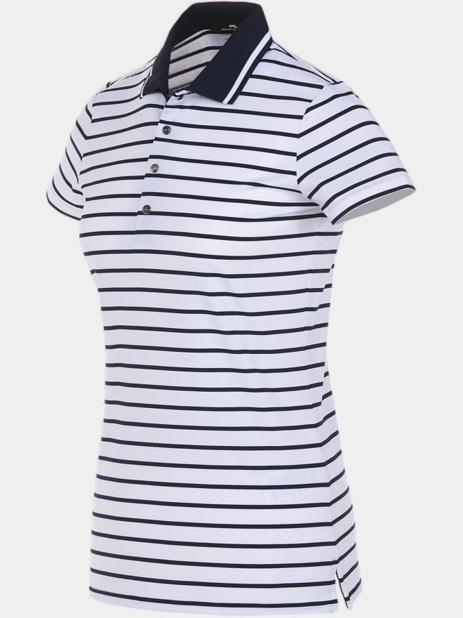Polo Ralph Lauren RLX Basic Stripe Tour Halbarm Polo navy
