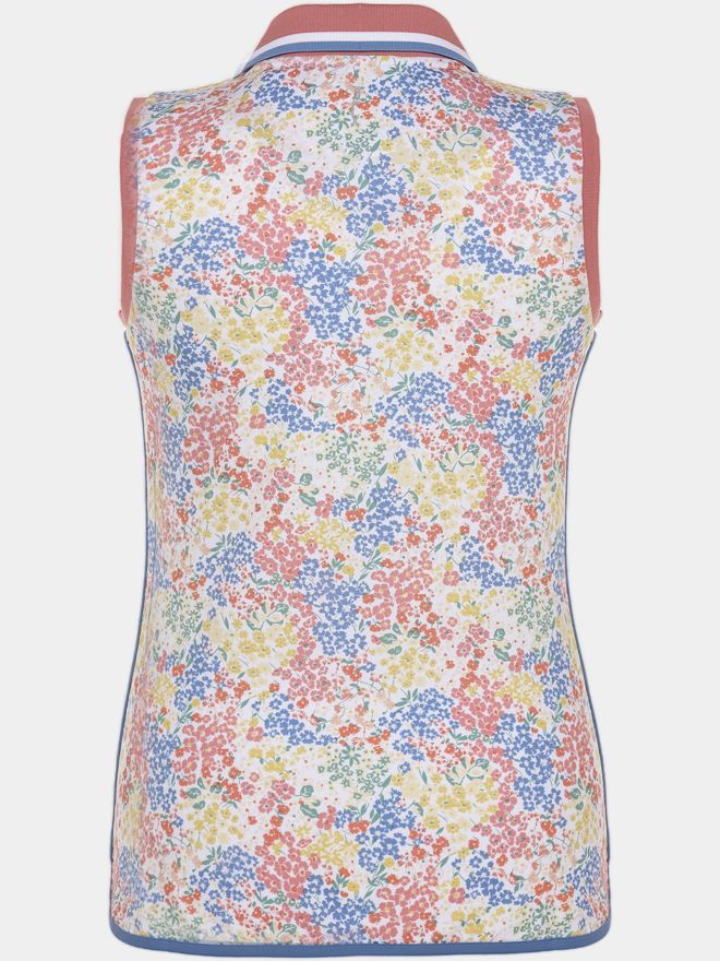 Polo Ralph Lauren Flower Print ohne Arm Polo rosa