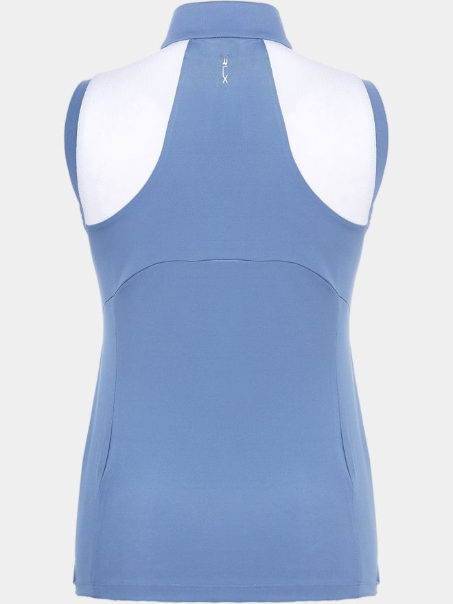 Polo Ralph Lauren Stehkragen mit Kontrast ohne Arm Polo blau