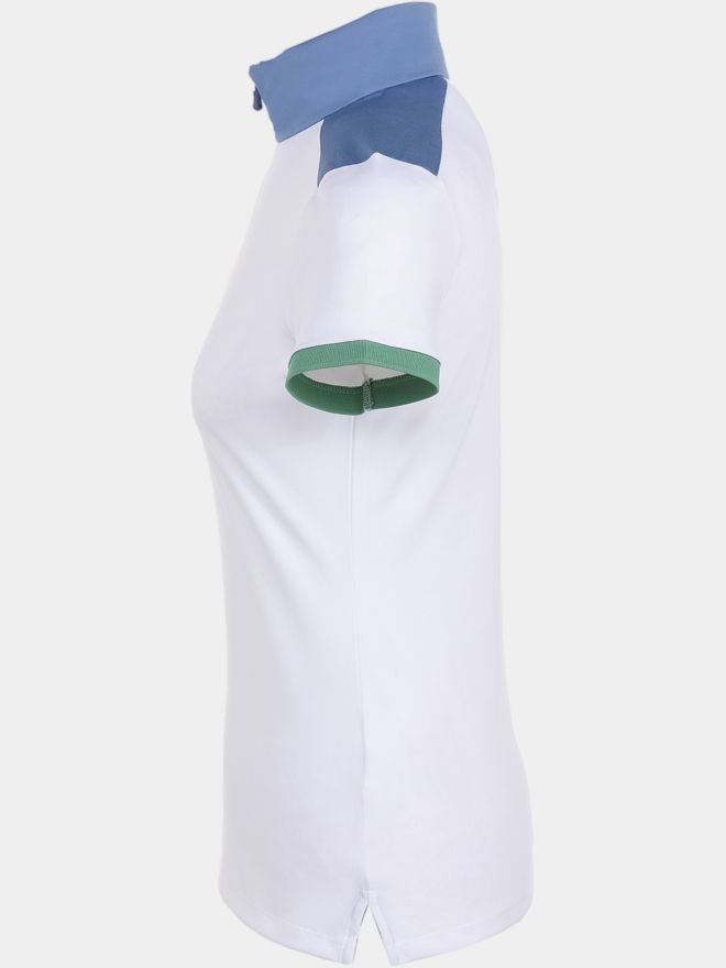 Polo Ralph Lauren Stehkragen Polo mit Kontrast Halbarm Polo weiß