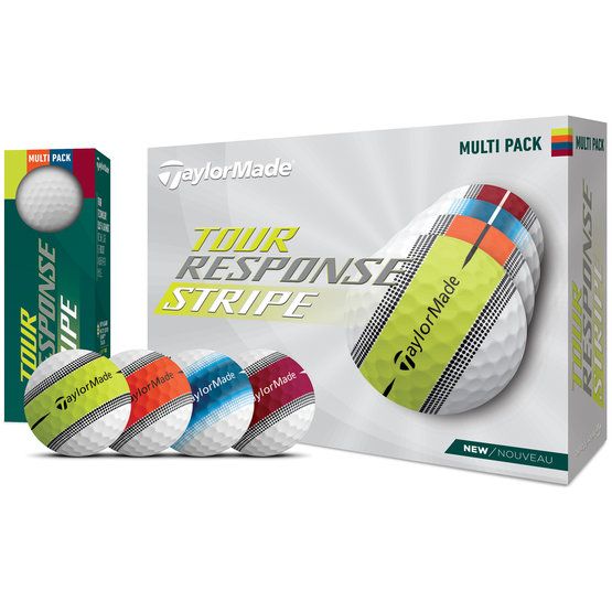 TaylorMade Tour Response Stripe Multi golfové míčky barevné