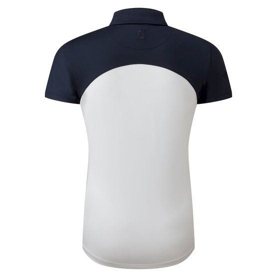 FootJoy  Cap Sleeve Colour Block Half Sleeve Polo white