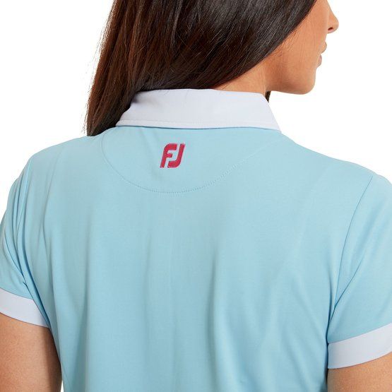 FootJoy Colour Block Halbarm Polo türkis