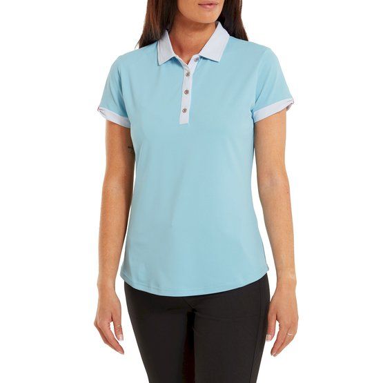 FootJoy Colour Block Halbarm Polo türkis