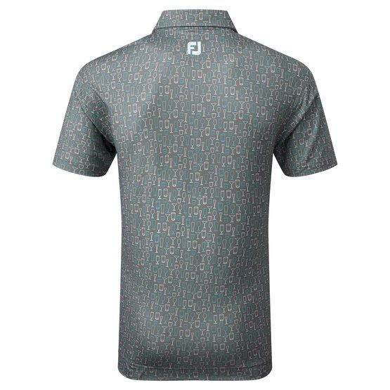 FootJoy  Glass Print Half Sleeve Polo gray