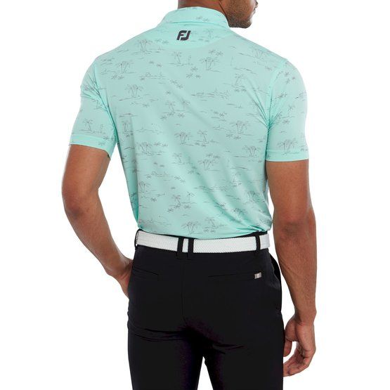 FootJoy  Golfové polo Tropic s krátkým rukávem tyrkysová