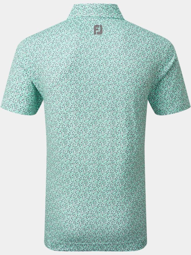 FootJoy Confetti Print Halbarm Polo türkis