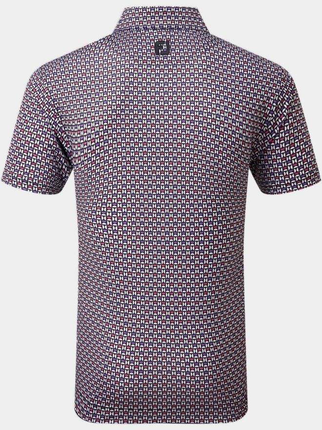 FootJoy Half Moon Geo Halbarm Polo lila