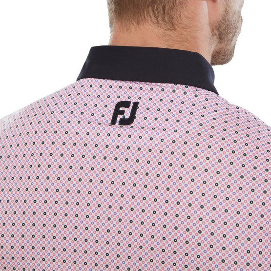 FootJoy Circle Print Halbarm Polo lila