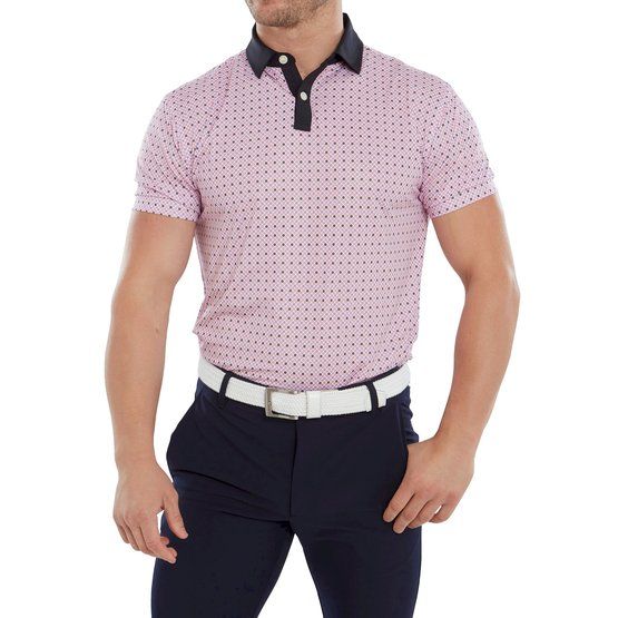 FootJoy Circle Print Halbarm Polo lila