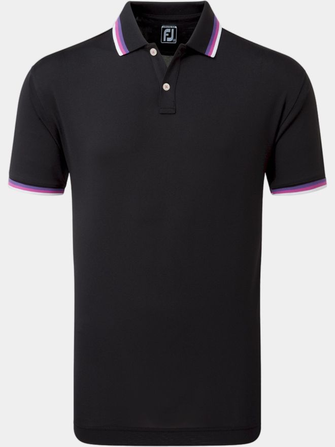 FootJoy Solid Halbarm Polo schwarz