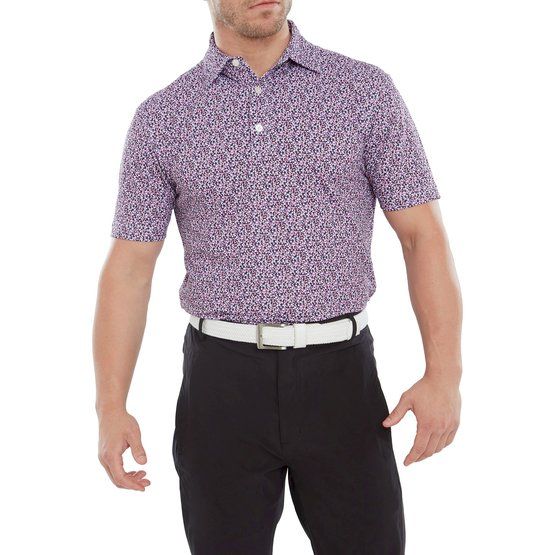 FootJoy Confetti Print Halbarm Polo lila