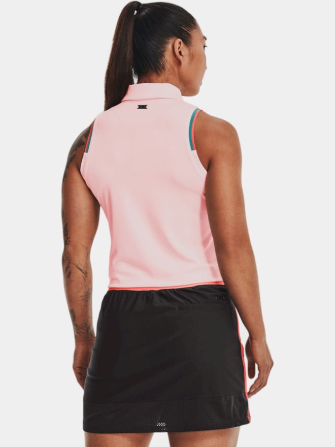 Under Armour Zinger Point Sleeveless Polo rosa