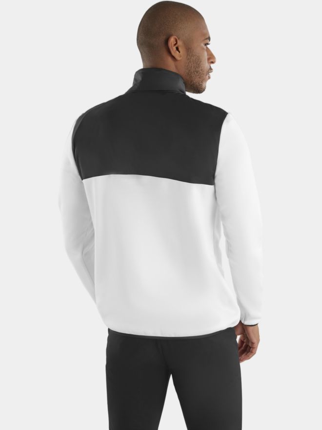 Calvin Klein HARROW HYBRID HALF ZIP Stretch Midlayer weiß