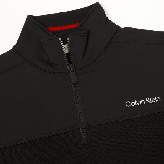 Calvin Klein FOXE CLOSE HYBRID HALF ZIP Stretch Midlayer schwarz