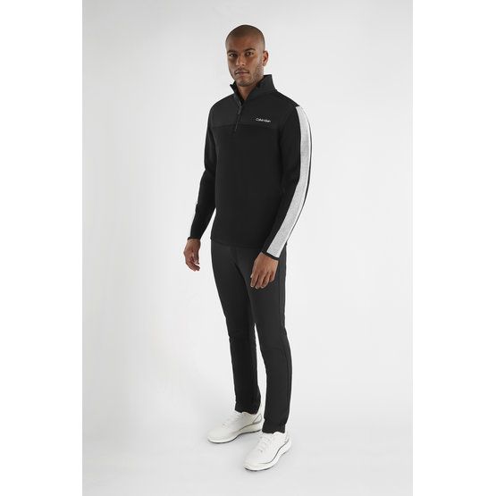 Calvin Klein FOXE CLOSE HYBRID HALF ZIP Stretch Midlayer schwarz