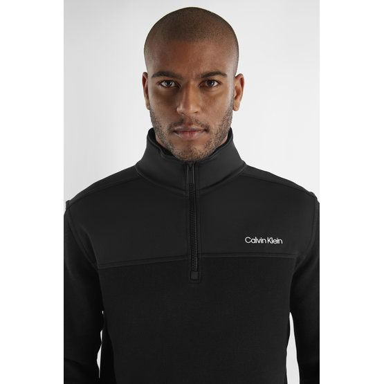 Calvin Klein FOXE CLOSE HYBRID HALF ZIP Stretch Midlayer schwarz