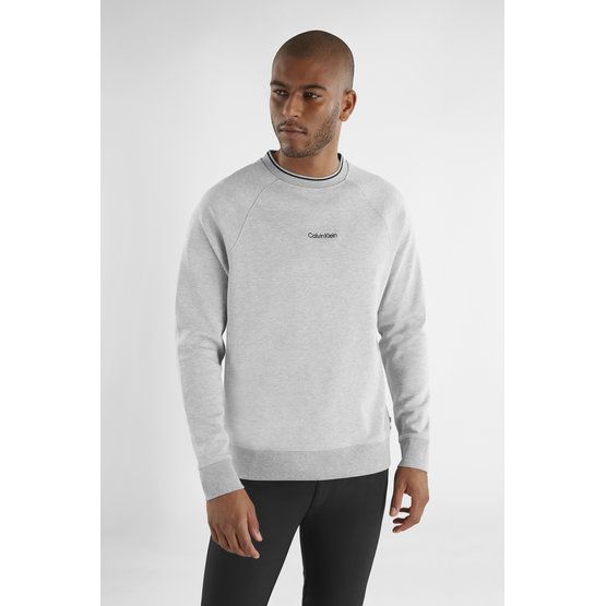 Calvin Klein  RENDELL CREWNECK SWEATER  mikina světle šedá melanžová