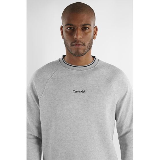 Calvin Klein  RENDELL CREWNECK SWEATER  mikina světle šedá melanžová