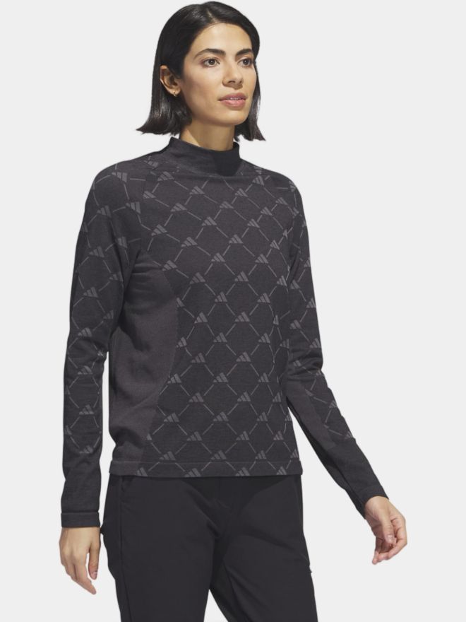 adidas LS WOOL Mock Unterzieher schwarz