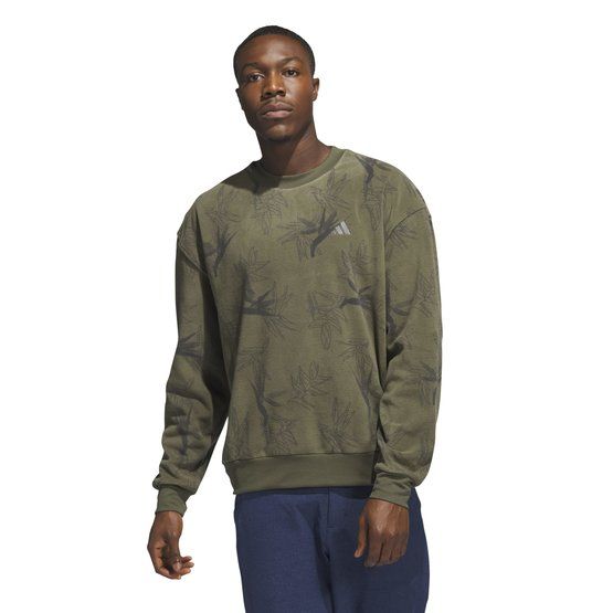 Adidas NVLTY CREW Fleece Midlayer oliv