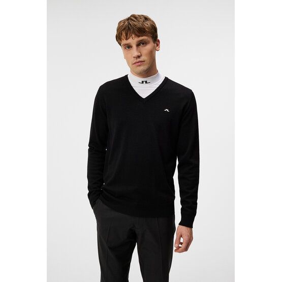 J.Lindeberg Lymann V-Neck Strick Pullover schwarz