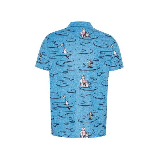 Penguin All Over Polar Pete Print Halbarm Polo royal