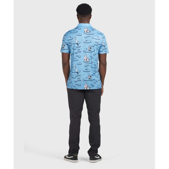 Penguin All Over Polar Pete Print Halbarm Polo royal