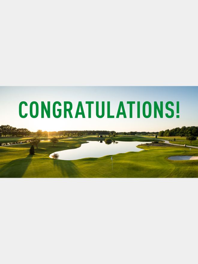 Golf House Gutschein zum Drucken Glückwunsch Platz