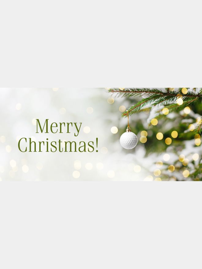 Golf House Gutschein zum Drucken Weihnachten Ball