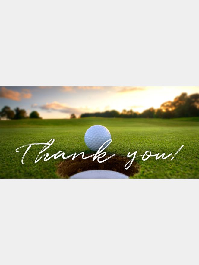 Golf House Print voucher Thank you