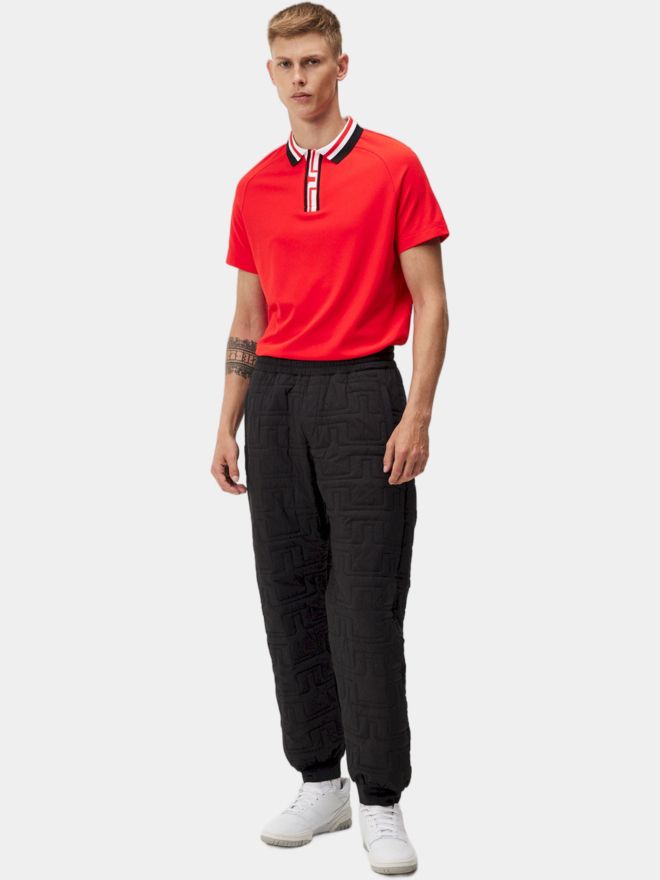 J.Lindeberg Hals Regular Fit Halbarm Polo rot