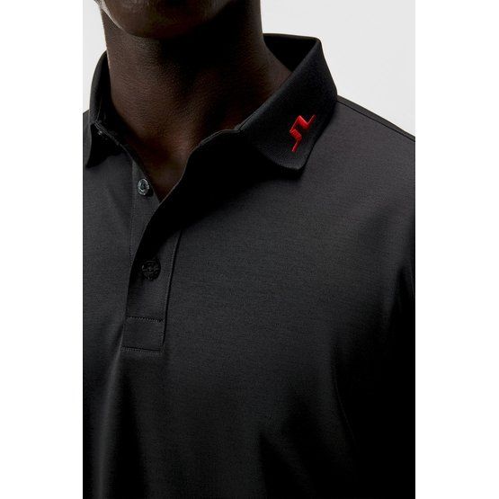 J.Lindeberg Tour Tech Langarm Polo schwarz