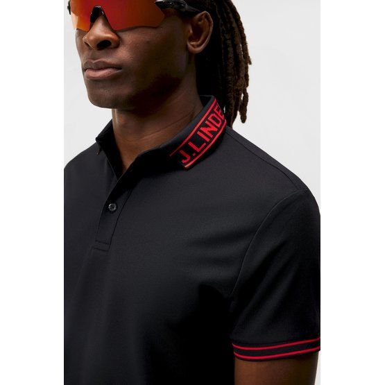 J.Lindeberg  Austin Regular Half Sleeve Polo black