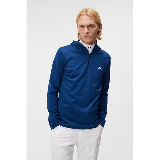 J.Lindeberg Aerial Quarter Hood Stretch Midlayer blau