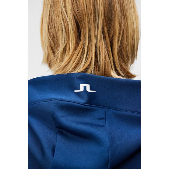 J.Lindeberg Aerial Quarter Hood Stretch Midlayer blau