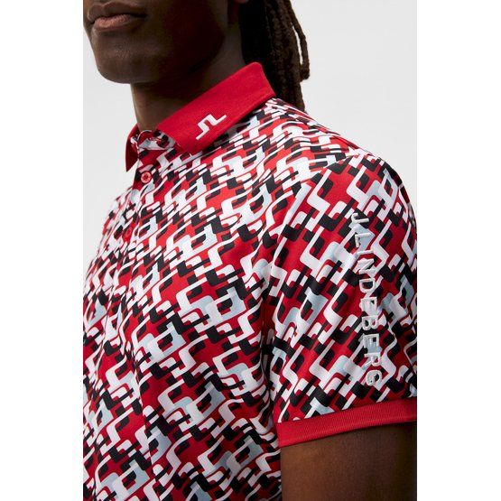 J.Lindeberg Tour Tech Reg Fit Print Halbarm Polo mehrfarbig