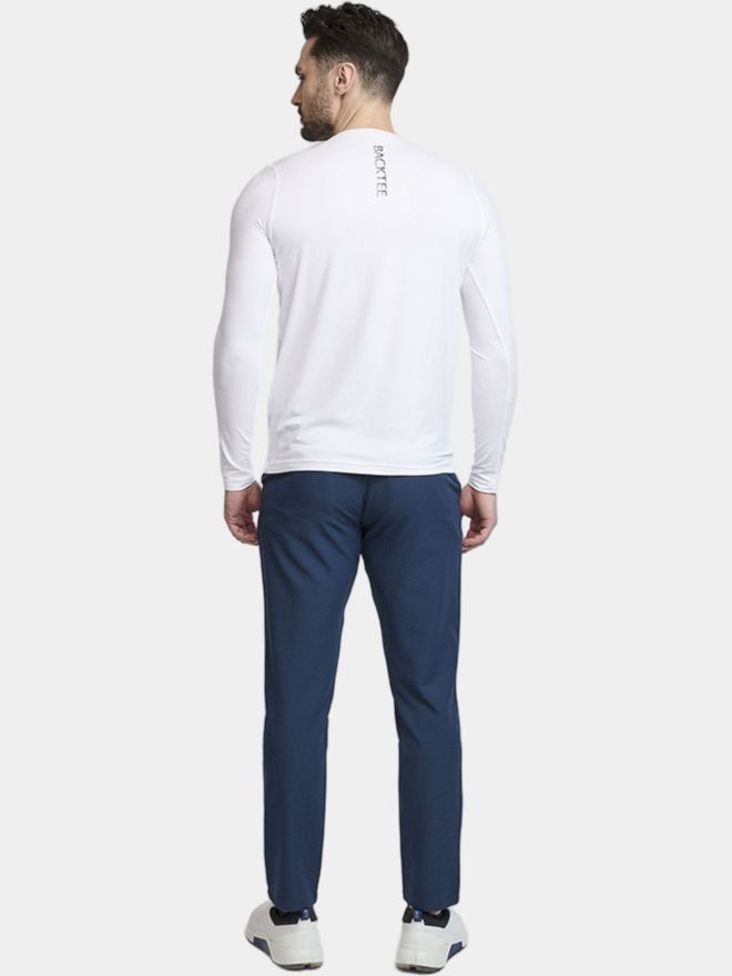 Backtee First Skin Round Neck Stretch Unterzieher weiß