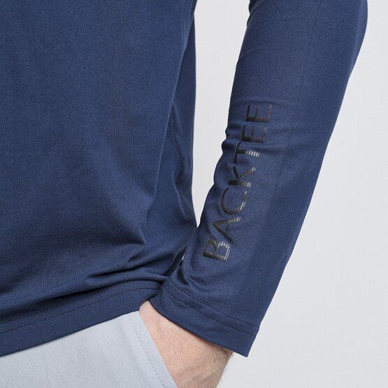 Backtee First Skin Round Neck Stretch Unterzieher navy