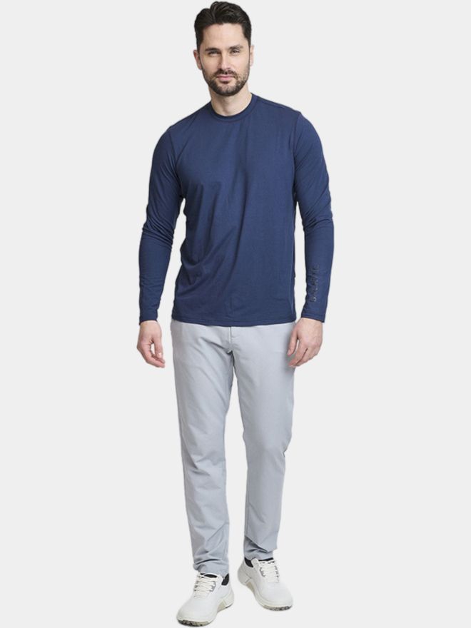 Backtee First Skin Round Neck Stretch Unterzieher navy